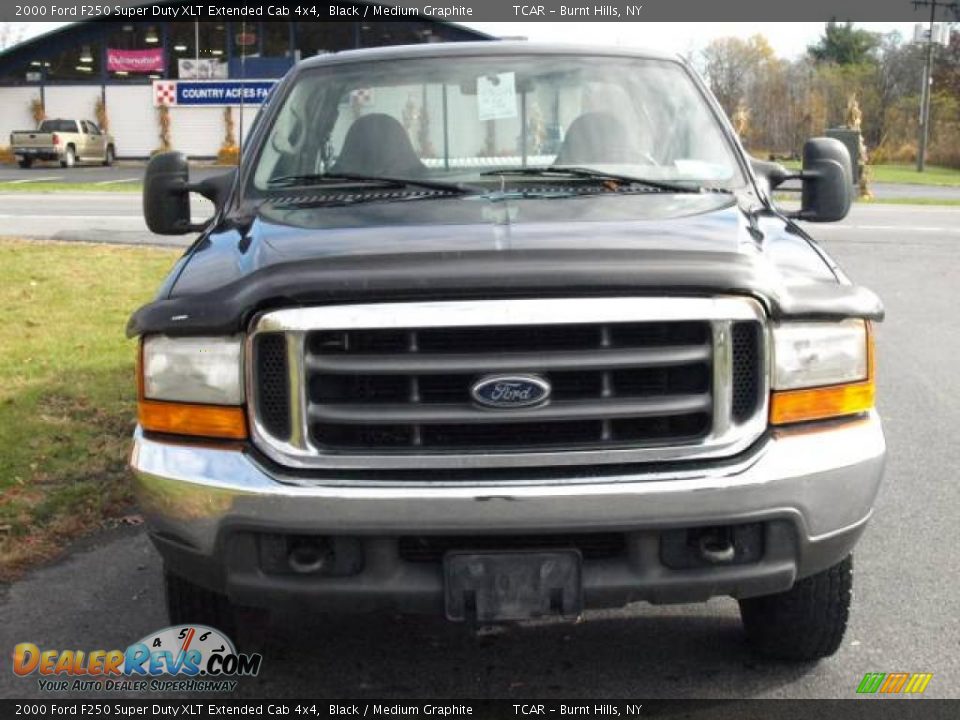 2000 Ford F250 Super Duty XLT Extended Cab 4x4 Black / Medium Graphite Photo #3