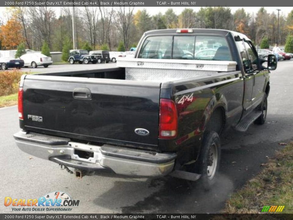 2000 Ford F250 Super Duty XLT Extended Cab 4x4 Black / Medium Graphite Photo #4