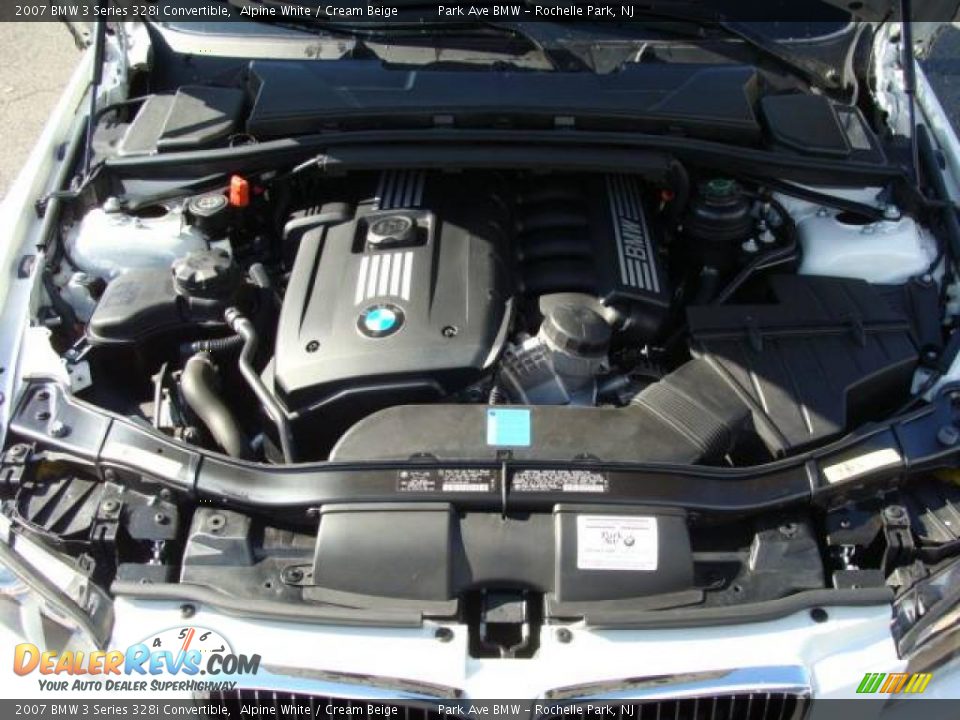 2007 BMW 3 Series 328i Convertible Alpine White / Cream Beige Photo #10