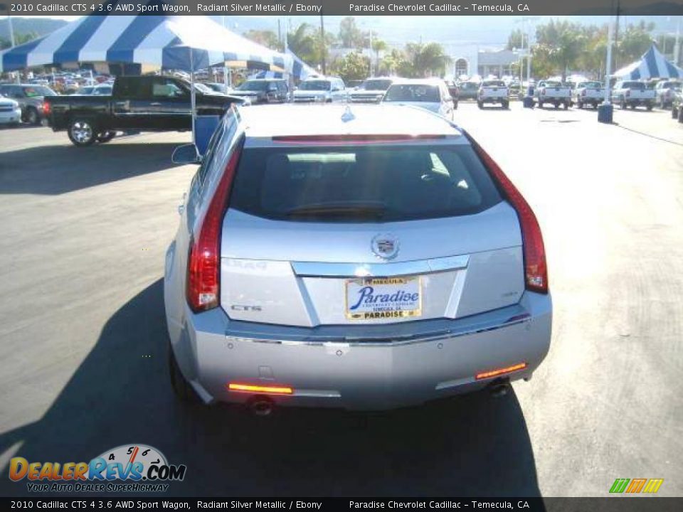 2010 Cadillac CTS 4 3.6 AWD Sport Wagon Radiant Silver Metallic / Ebony Photo #7