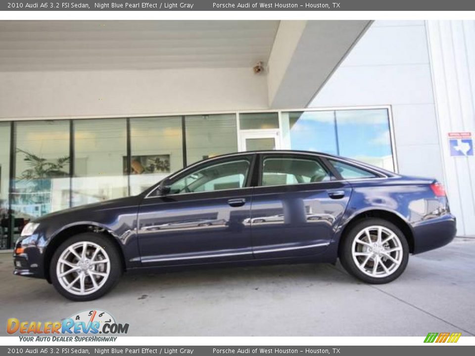2010 Audi A6 3.2 FSI Sedan Night Blue Pearl Effect / Light Gray Photo #4