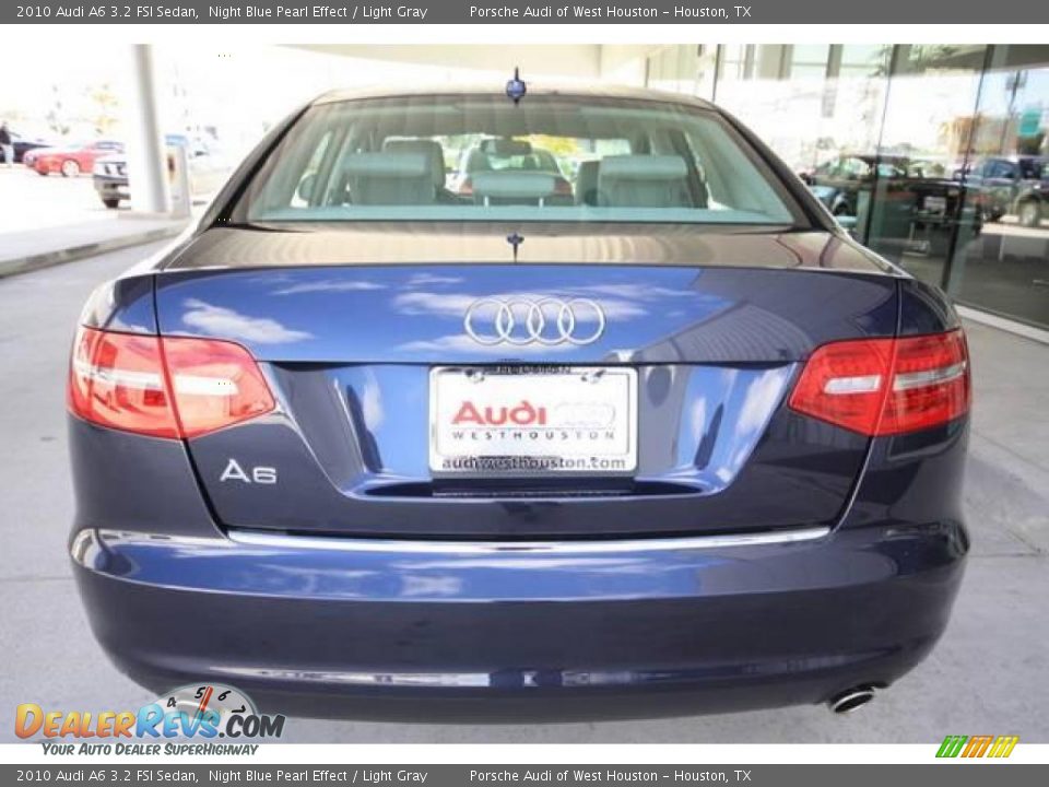2010 Audi A6 3.2 FSI Sedan Night Blue Pearl Effect / Light Gray Photo #8