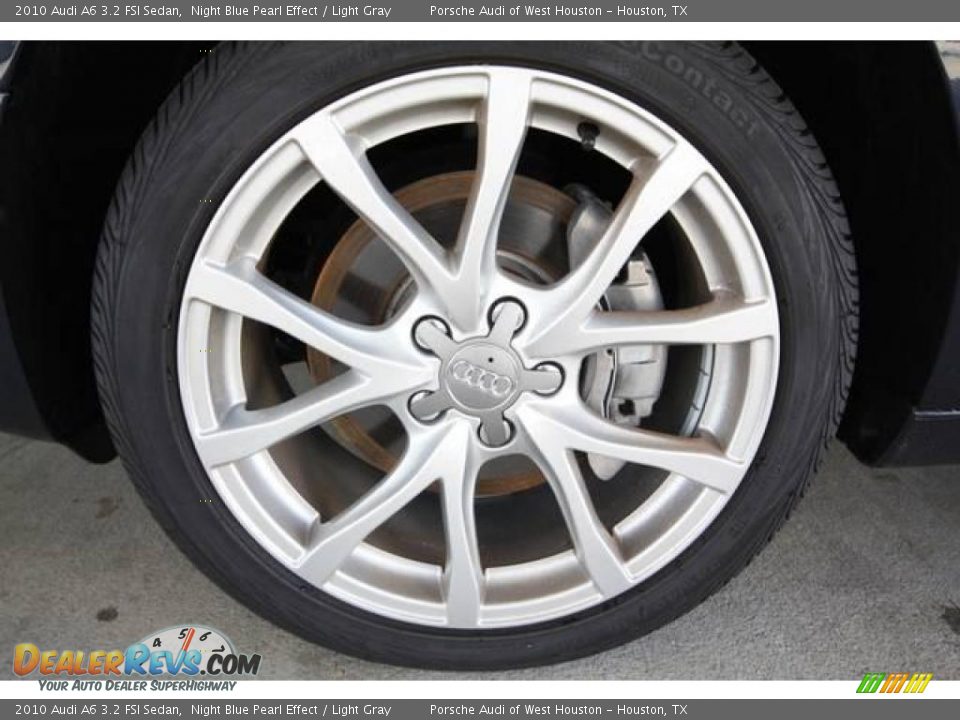 2010 Audi A6 3.2 FSI Sedan Night Blue Pearl Effect / Light Gray Photo #9
