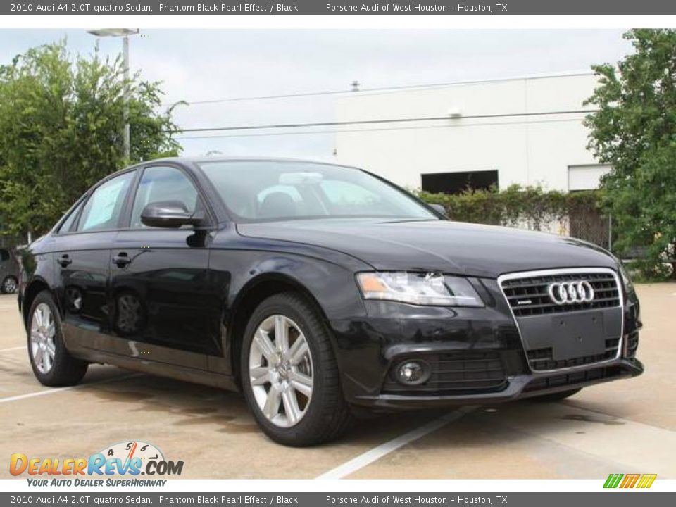 2010 Audi A4 2.0T quattro Sedan Phantom Black Pearl Effect / Black Photo #1
