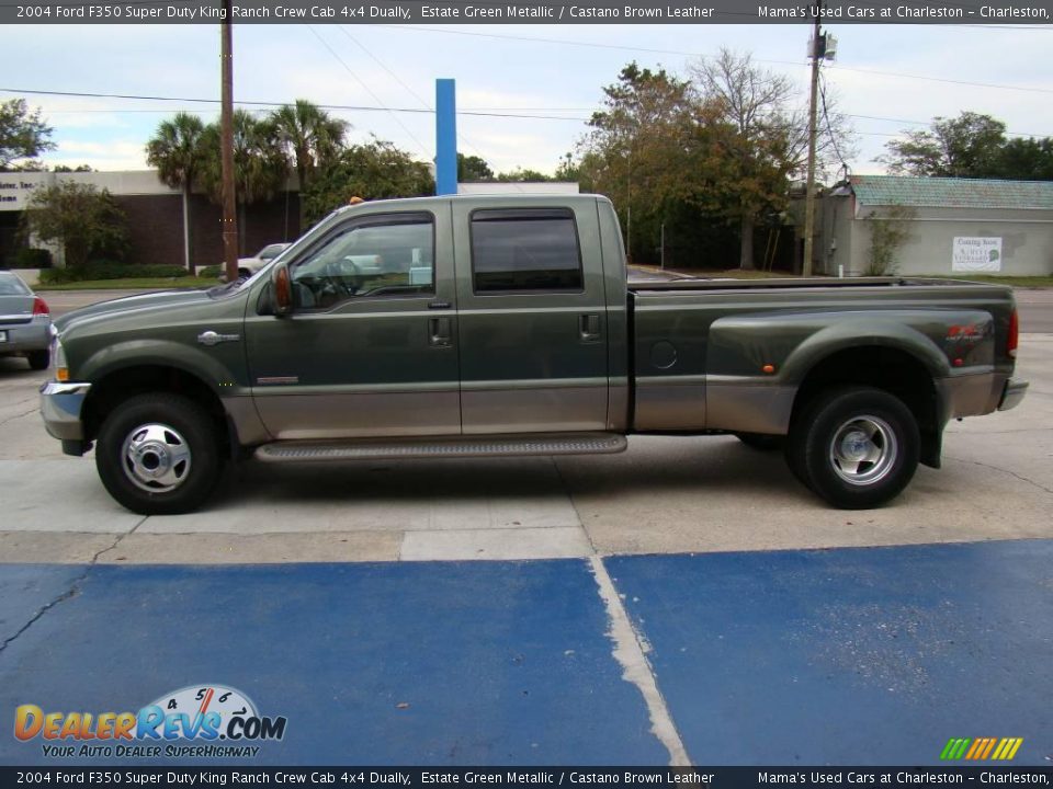 Estate Green Metallic 2004 Ford F350 Super Duty King Ranch Crew Cab 4x4 Dually Photo #5