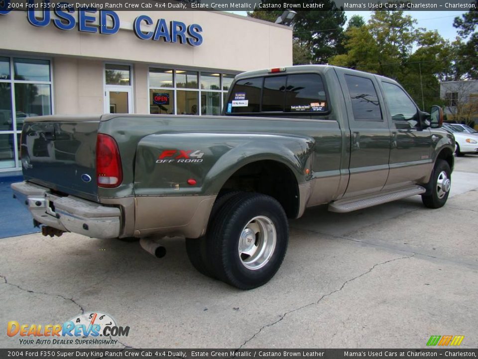 Estate Green Metallic 2004 Ford F350 Super Duty King Ranch Crew Cab 4x4 Dually Photo #8