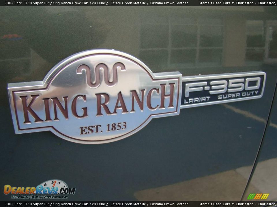 2004 Ford F350 Super Duty King Ranch Crew Cab 4x4 Dually Estate Green Metallic / Castano Brown Leather Photo #29