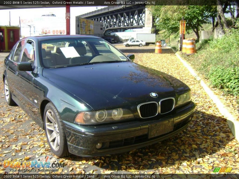 2002 BMW 5 Series 525i Sedan Oxford Green Metallic / Sand Photo #3