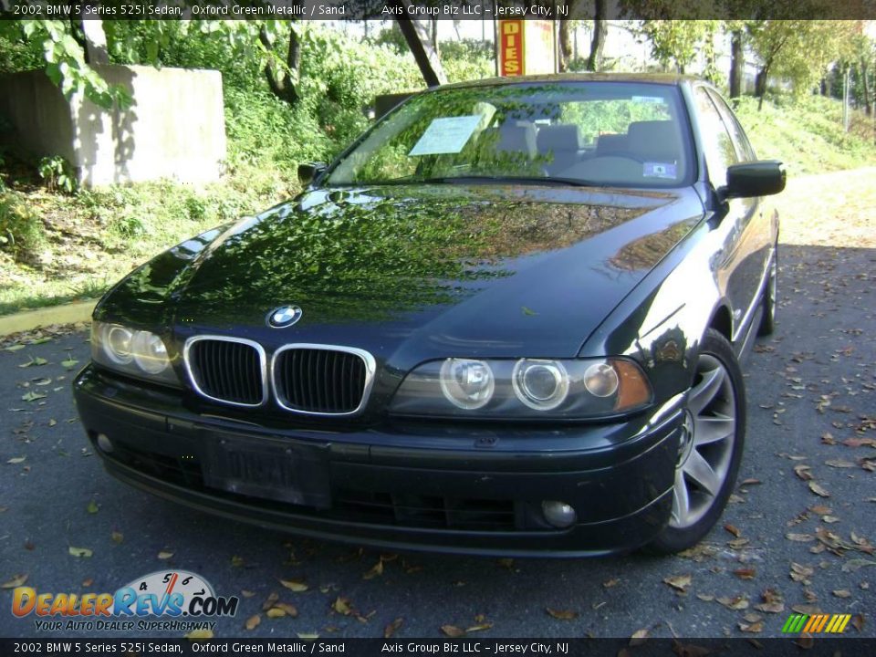 2002 BMW 5 Series 525i Sedan Oxford Green Metallic / Sand Photo #5