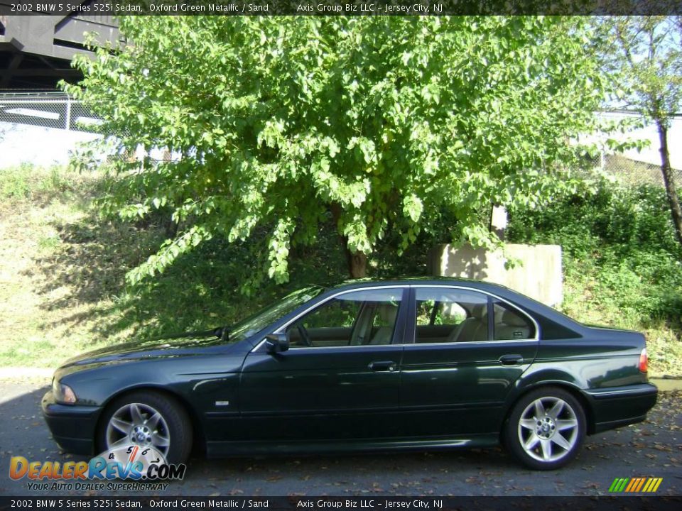 2002 BMW 5 Series 525i Sedan Oxford Green Metallic / Sand Photo #8