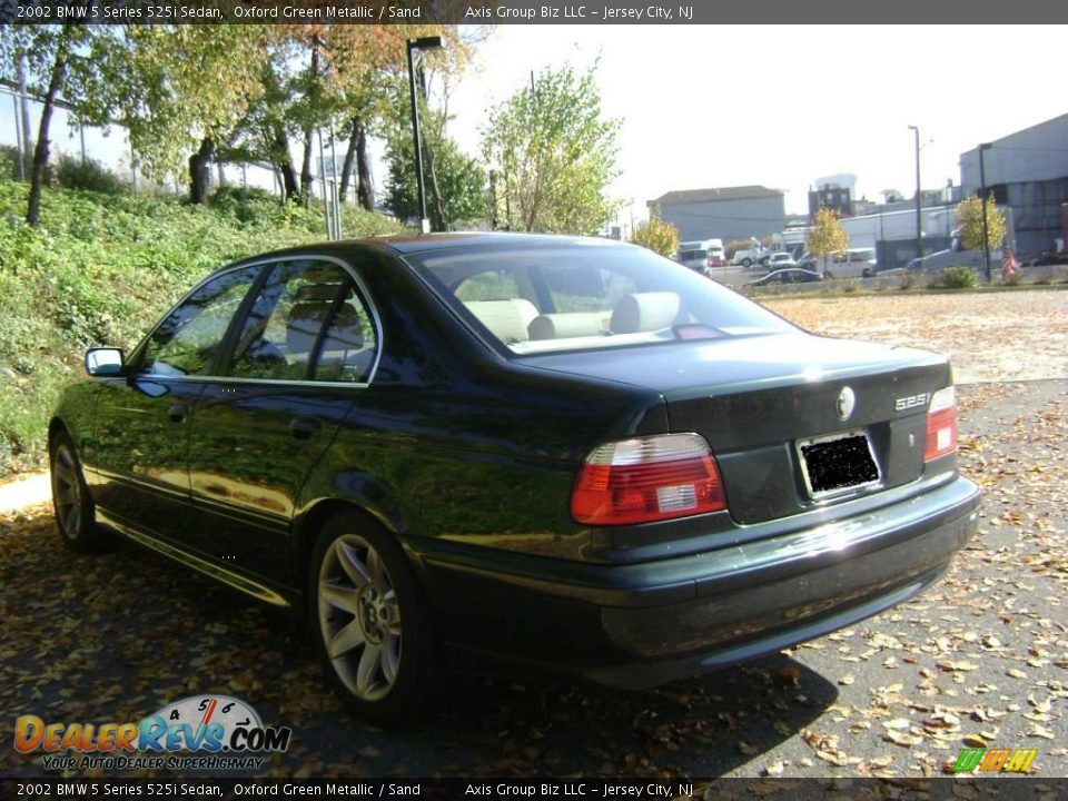 2002 BMW 5 Series 525i Sedan Oxford Green Metallic / Sand Photo #9