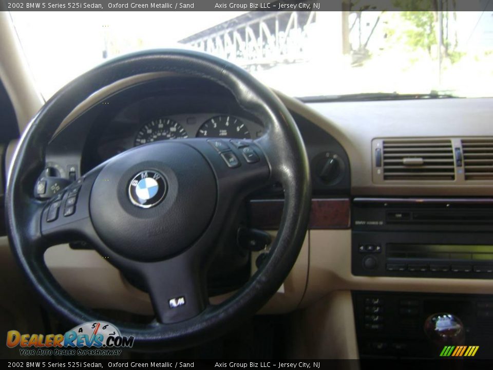2002 BMW 5 Series 525i Sedan Oxford Green Metallic / Sand Photo #14