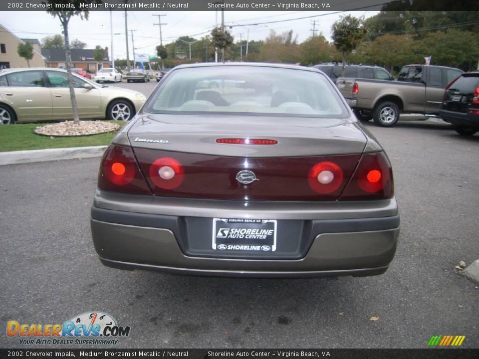 2002 Chevrolet Impala Medium Bronzemist Metallic / Neutral Photo #5