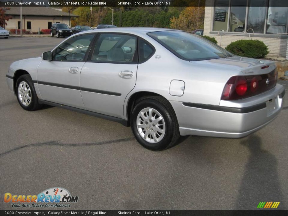 2000 Chevrolet Impala Galaxy Silver Metallic / Regal Blue Photo #13
