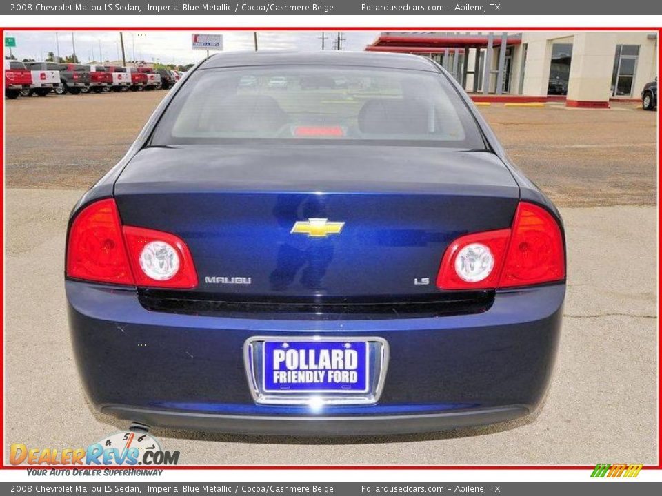 2008 Chevrolet Malibu LS Sedan Imperial Blue Metallic / Cocoa/Cashmere Beige Photo #4