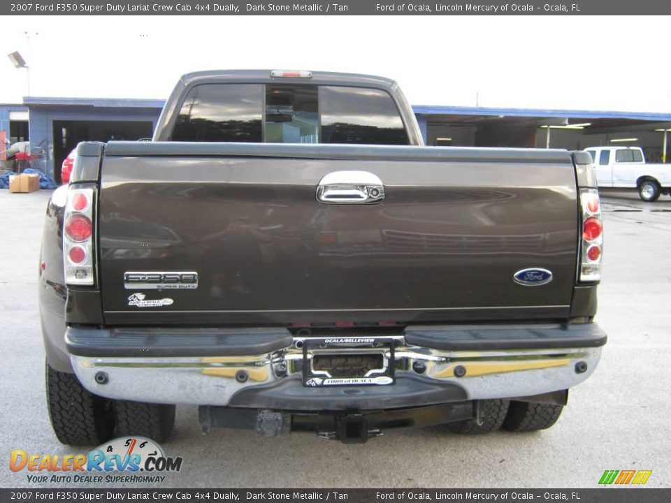 2007 Ford F350 Super Duty Lariat Crew Cab 4x4 Dually Dark Stone Metallic / Tan Photo #4