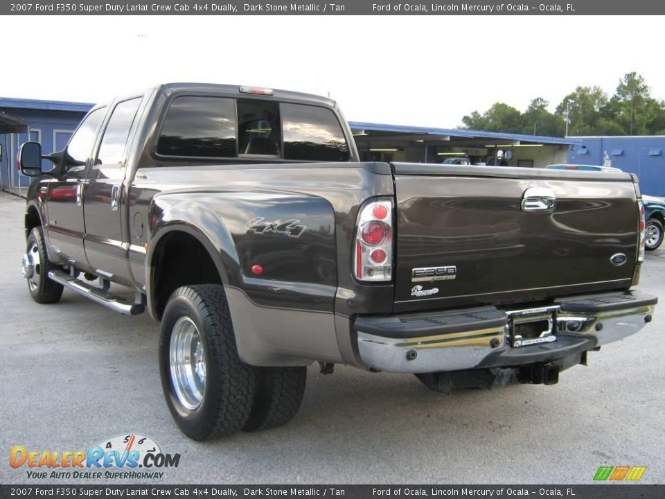 2007 Ford F350 Super Duty Lariat Crew Cab 4x4 Dually Dark Stone Metallic / Tan Photo #5