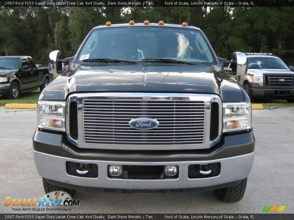 2007 Ford F350 Super Duty Lariat Crew Cab 4x4 Dually Dark Stone Metallic / Tan Photo #8