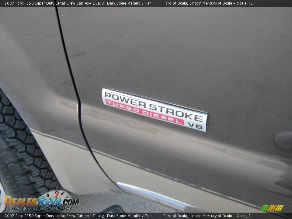 2007 Ford F350 Super Duty Lariat Crew Cab 4x4 Dually Dark Stone Metallic / Tan Photo #12