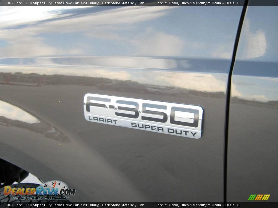 2007 Ford F350 Super Duty Lariat Crew Cab 4x4 Dually Dark Stone Metallic / Tan Photo #13