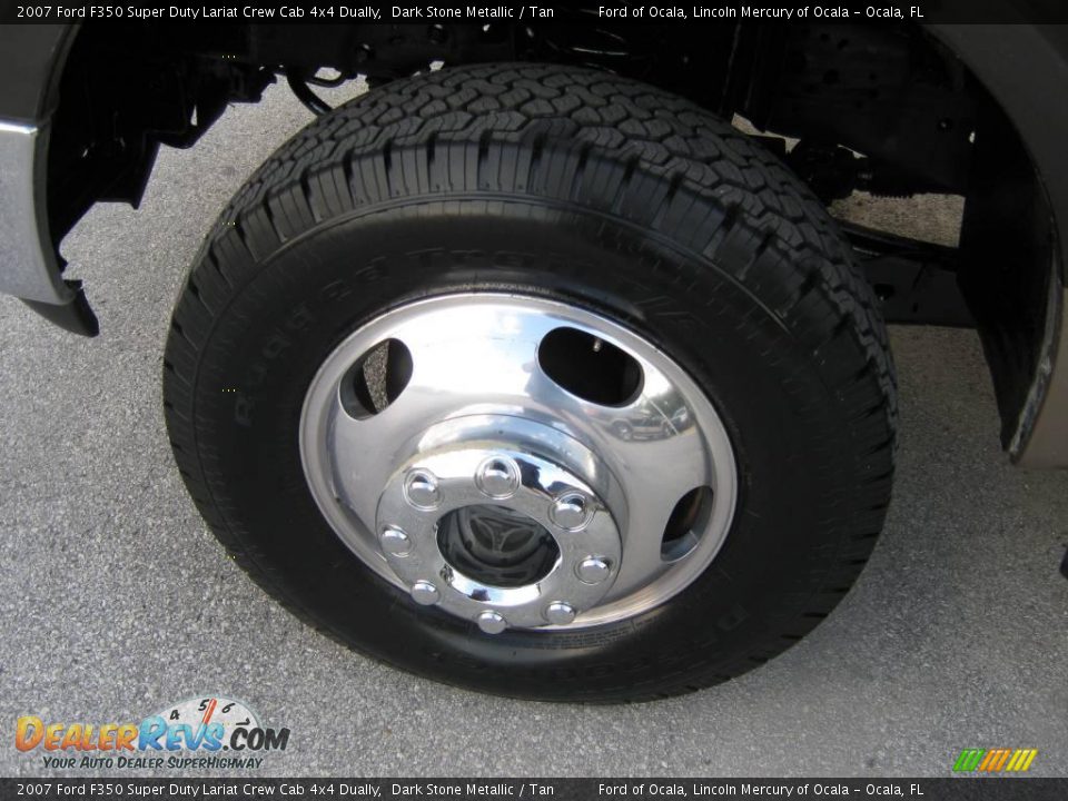 2007 Ford F350 Super Duty Lariat Crew Cab 4x4 Dually Dark Stone Metallic / Tan Photo #15