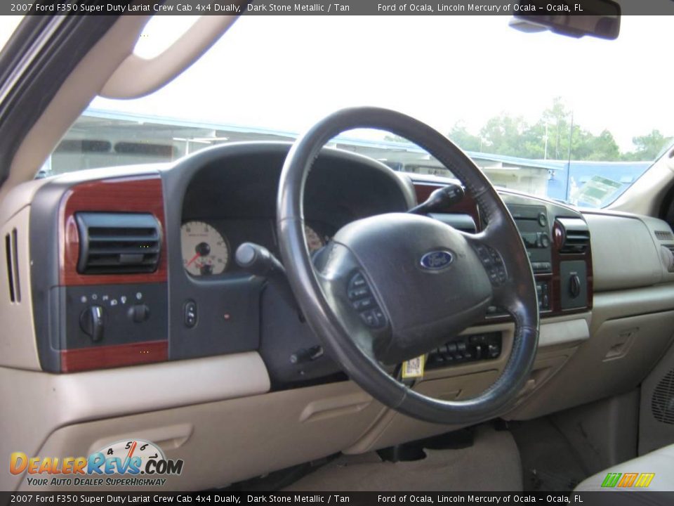 2007 Ford F350 Super Duty Lariat Crew Cab 4x4 Dually Dark Stone Metallic / Tan Photo #17