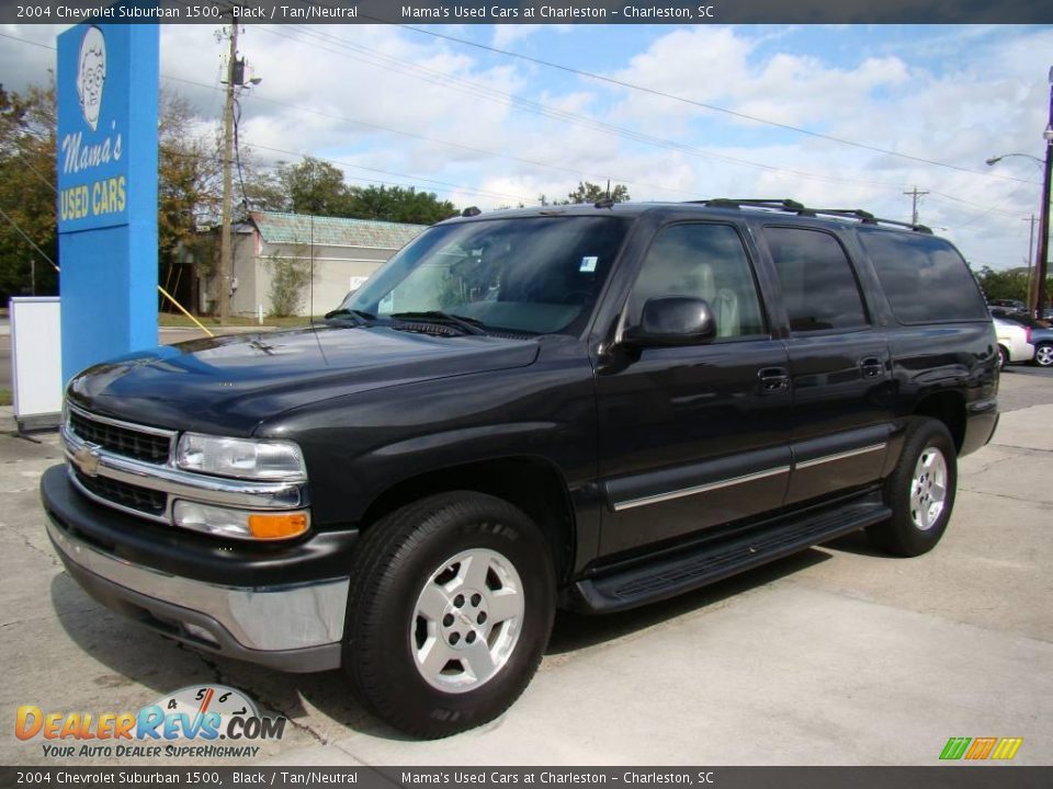 2004 Chevrolet Suburban 1500 Black / Tan/Neutral Photo #4
