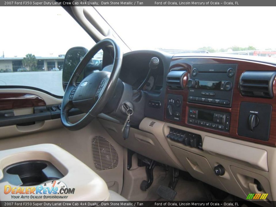 2007 Ford F350 Super Duty Lariat Crew Cab 4x4 Dually Dark Stone Metallic / Tan Photo #18