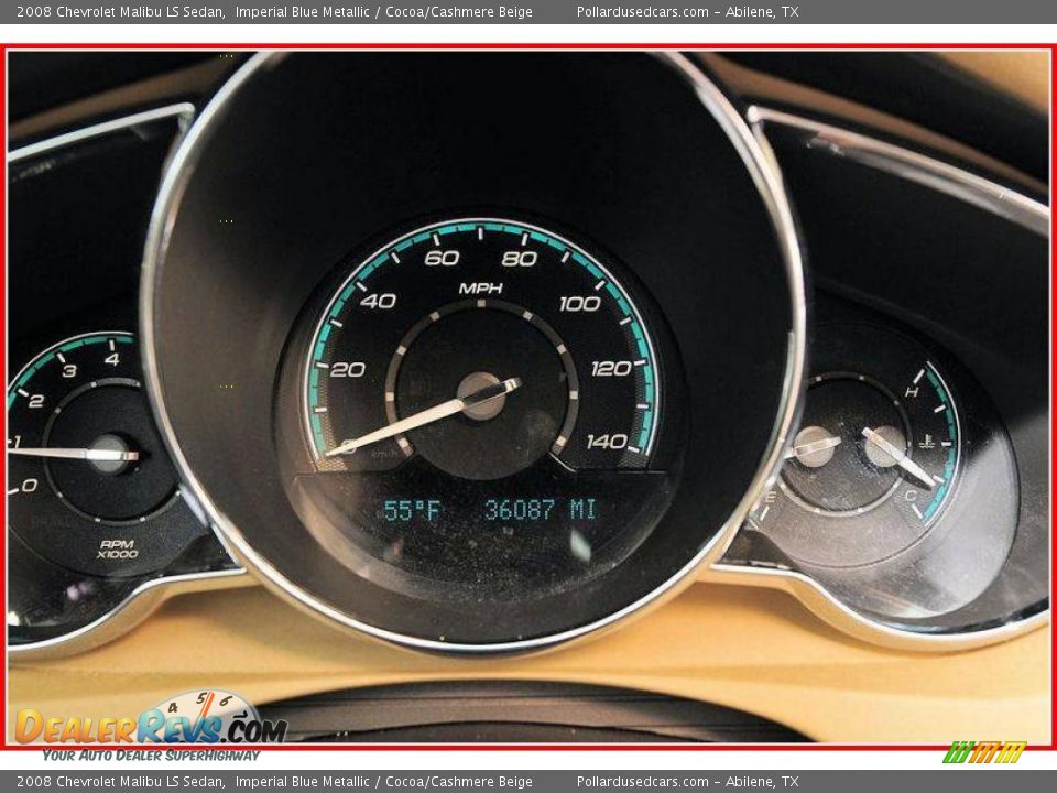 2008 Chevrolet Malibu LS Sedan Imperial Blue Metallic / Cocoa/Cashmere Beige Photo #26