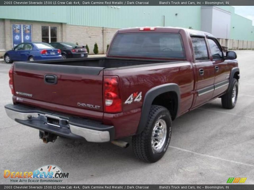 2003 Chevrolet Silverado 1500 LS Crew Cab 4x4 Dark Carmine Red Metallic / Dark Charcoal Photo #4