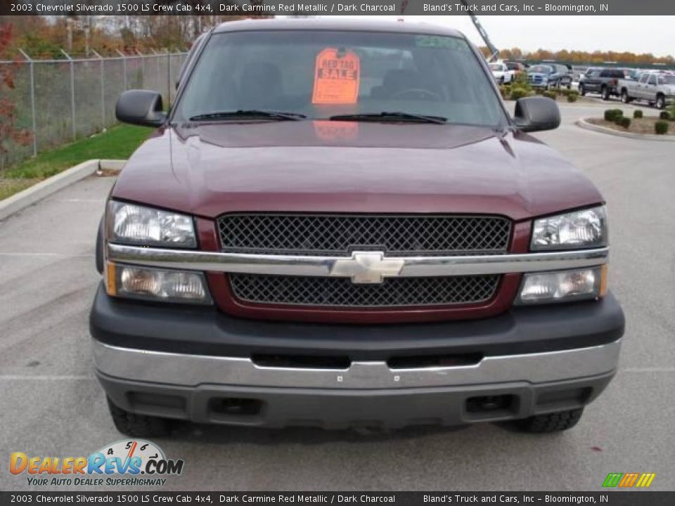 2003 Chevrolet Silverado 1500 LS Crew Cab 4x4 Dark Carmine Red Metallic / Dark Charcoal Photo #6