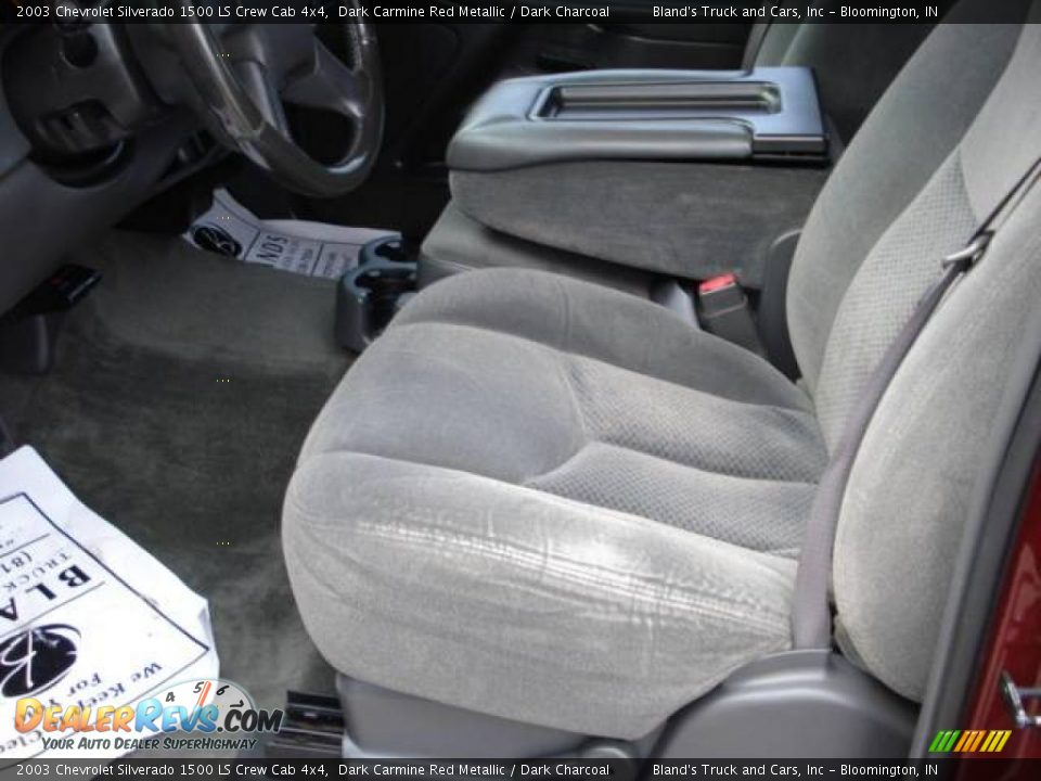 2003 Chevrolet Silverado 1500 LS Crew Cab 4x4 Dark Carmine Red Metallic / Dark Charcoal Photo #9