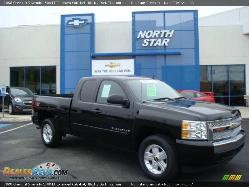 2008 Chevrolet Silverado 1500 LT Extended Cab 4x4 Black / Dark Titanium Photo #1