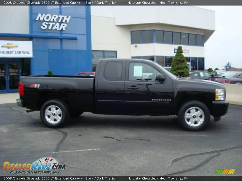 2008 Chevrolet Silverado 1500 LT Extended Cab 4x4 Black / Dark Titanium Photo #2