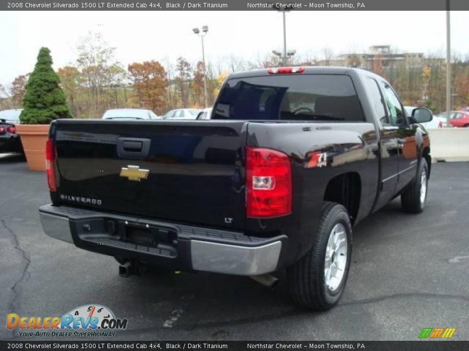 2008 Chevrolet Silverado 1500 LT Extended Cab 4x4 Black / Dark Titanium Photo #3