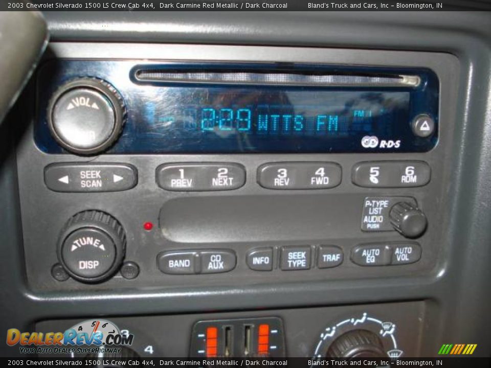 2003 Chevrolet Silverado 1500 LS Crew Cab 4x4 Dark Carmine Red Metallic / Dark Charcoal Photo #14