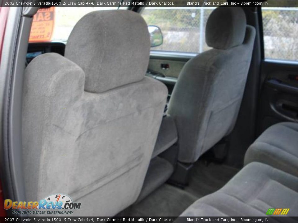 2003 Chevrolet Silverado 1500 LS Crew Cab 4x4 Dark Carmine Red Metallic / Dark Charcoal Photo #17