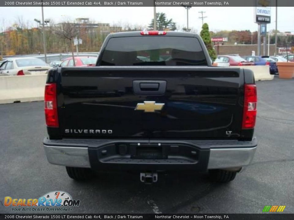 2008 Chevrolet Silverado 1500 LT Extended Cab 4x4 Black / Dark Titanium Photo #4