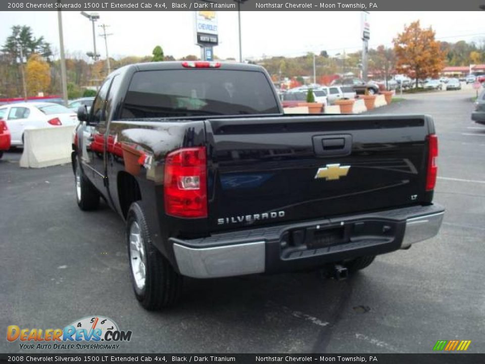 2008 Chevrolet Silverado 1500 LT Extended Cab 4x4 Black / Dark Titanium Photo #5