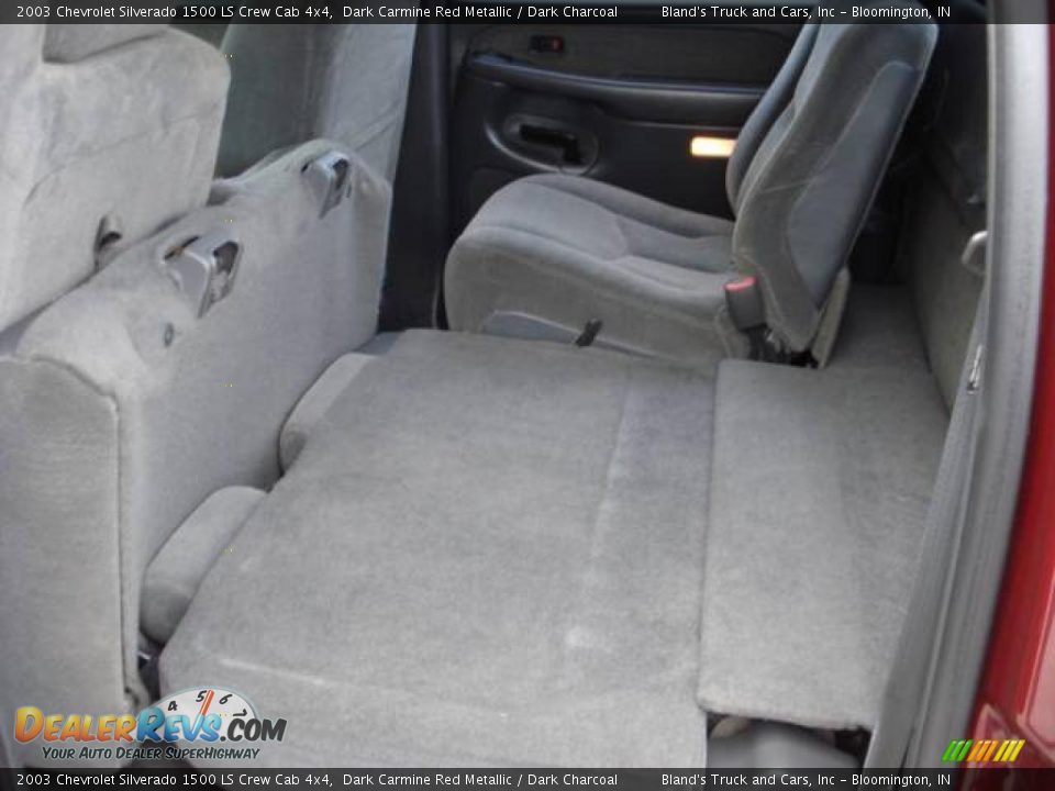 2003 Chevrolet Silverado 1500 LS Crew Cab 4x4 Dark Carmine Red Metallic / Dark Charcoal Photo #19