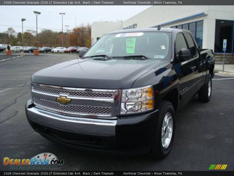 2008 Chevrolet Silverado 1500 LT Extended Cab 4x4 Black / Dark Titanium Photo #7
