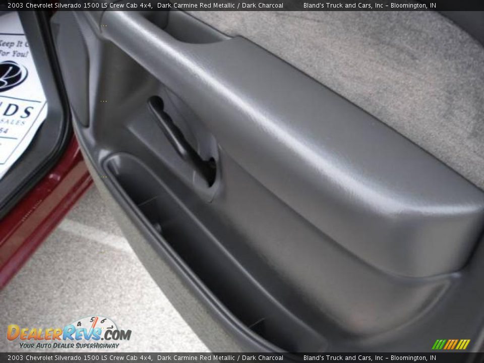 2003 Chevrolet Silverado 1500 LS Crew Cab 4x4 Dark Carmine Red Metallic / Dark Charcoal Photo #21
