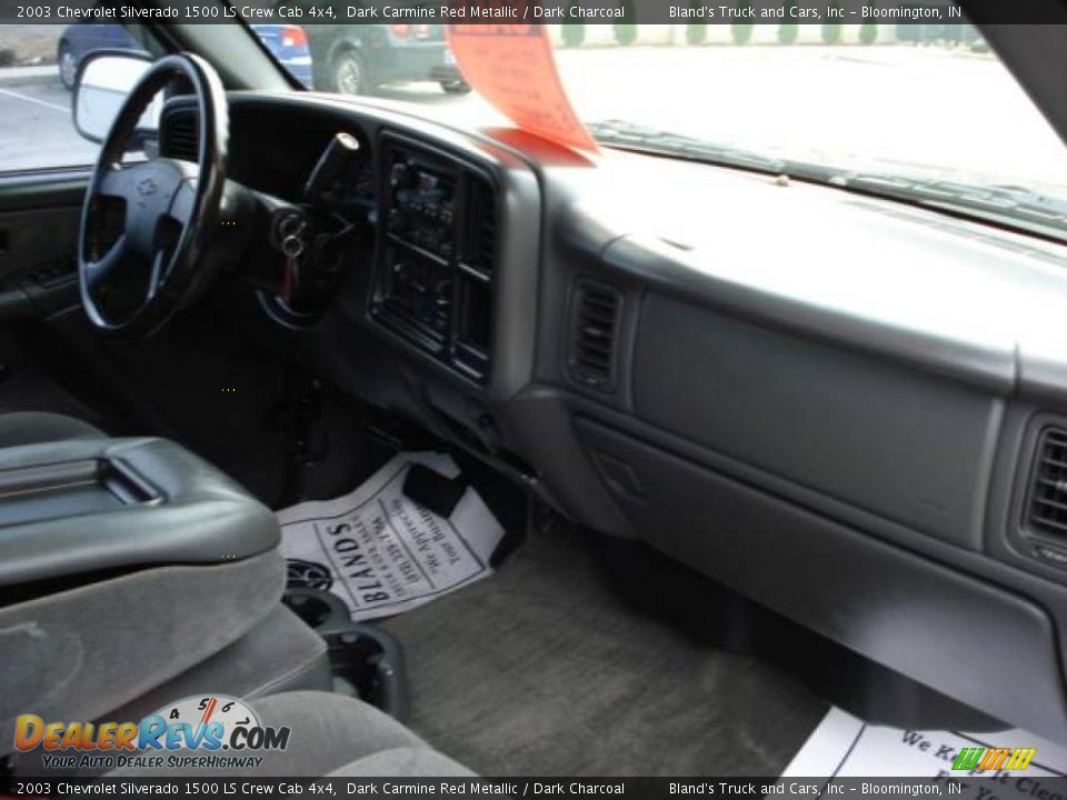 2003 Chevrolet Silverado 1500 LS Crew Cab 4x4 Dark Carmine Red Metallic / Dark Charcoal Photo #22