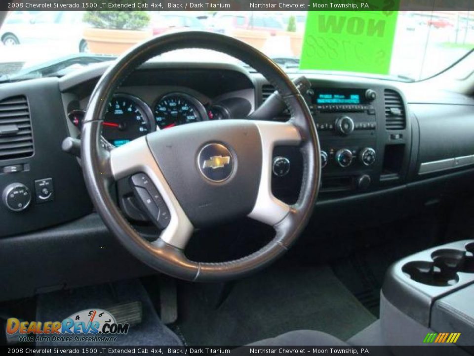 2008 Chevrolet Silverado 1500 LT Extended Cab 4x4 Black / Dark Titanium Photo #12