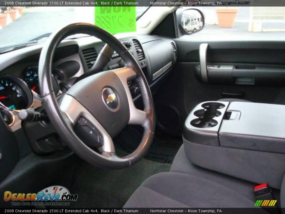 2008 Chevrolet Silverado 1500 LT Extended Cab 4x4 Black / Dark Titanium Photo #14