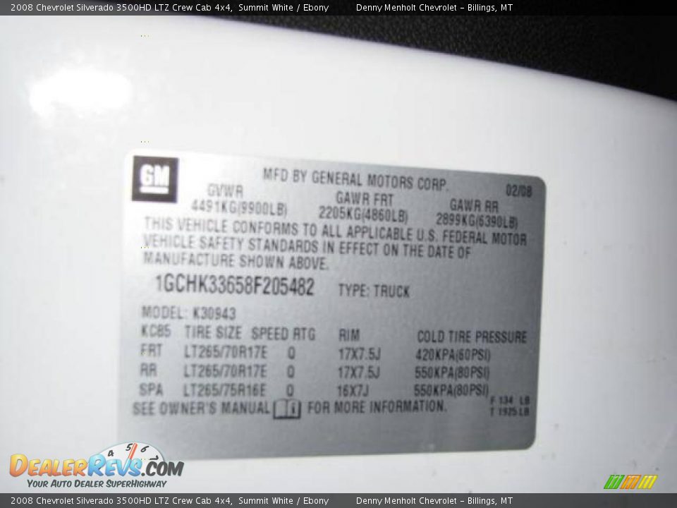 2008 Chevrolet Silverado 3500HD LTZ Crew Cab 4x4 Summit White / Ebony Photo #1