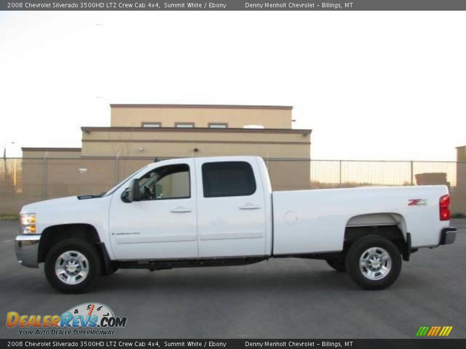 2008 Chevrolet Silverado 3500HD LTZ Crew Cab 4x4 Summit White / Ebony Photo #3