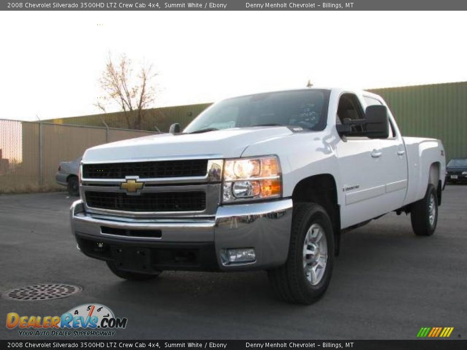 2008 Chevrolet Silverado 3500HD LTZ Crew Cab 4x4 Summit White / Ebony Photo #4