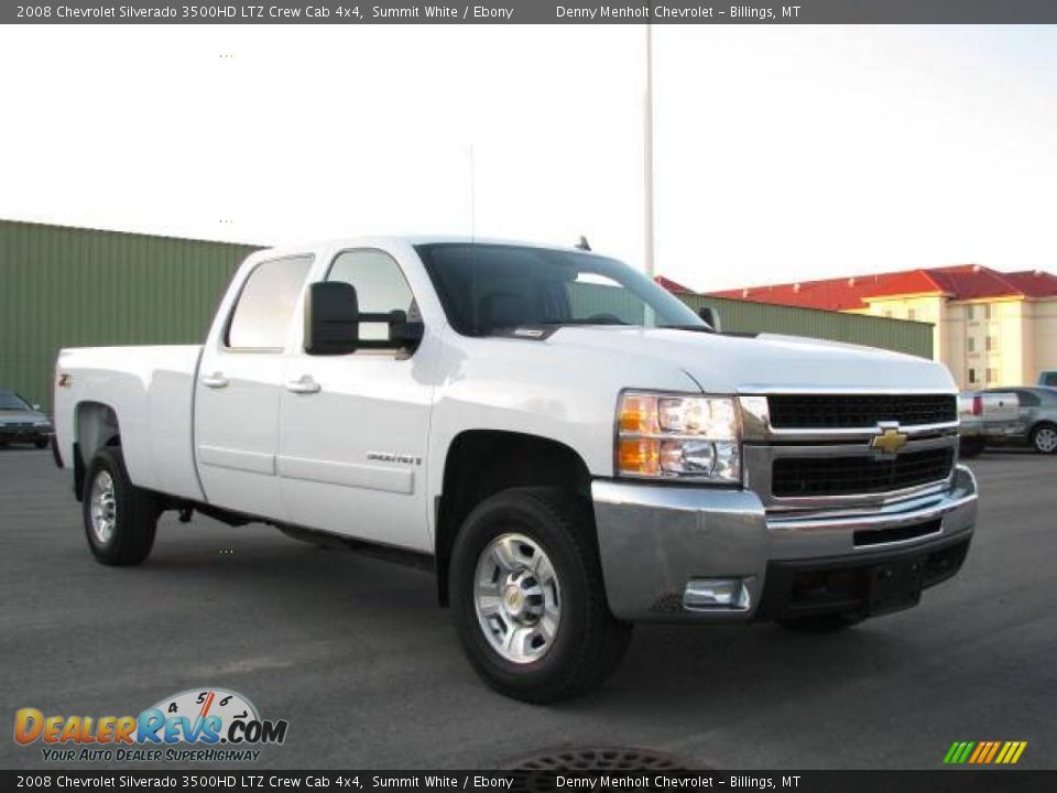 2008 Chevrolet Silverado 3500HD LTZ Crew Cab 4x4 Summit White / Ebony Photo #5