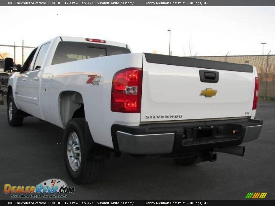 2008 Chevrolet Silverado 3500HD LTZ Crew Cab 4x4 Summit White / Ebony Photo #8